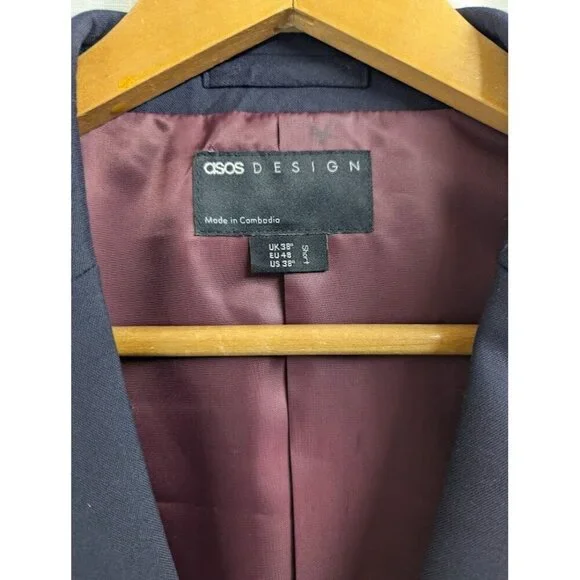 Asos Design Men's size 38" short Navy Blue suit jacket, blazer special occasion - Picture 2 of 8